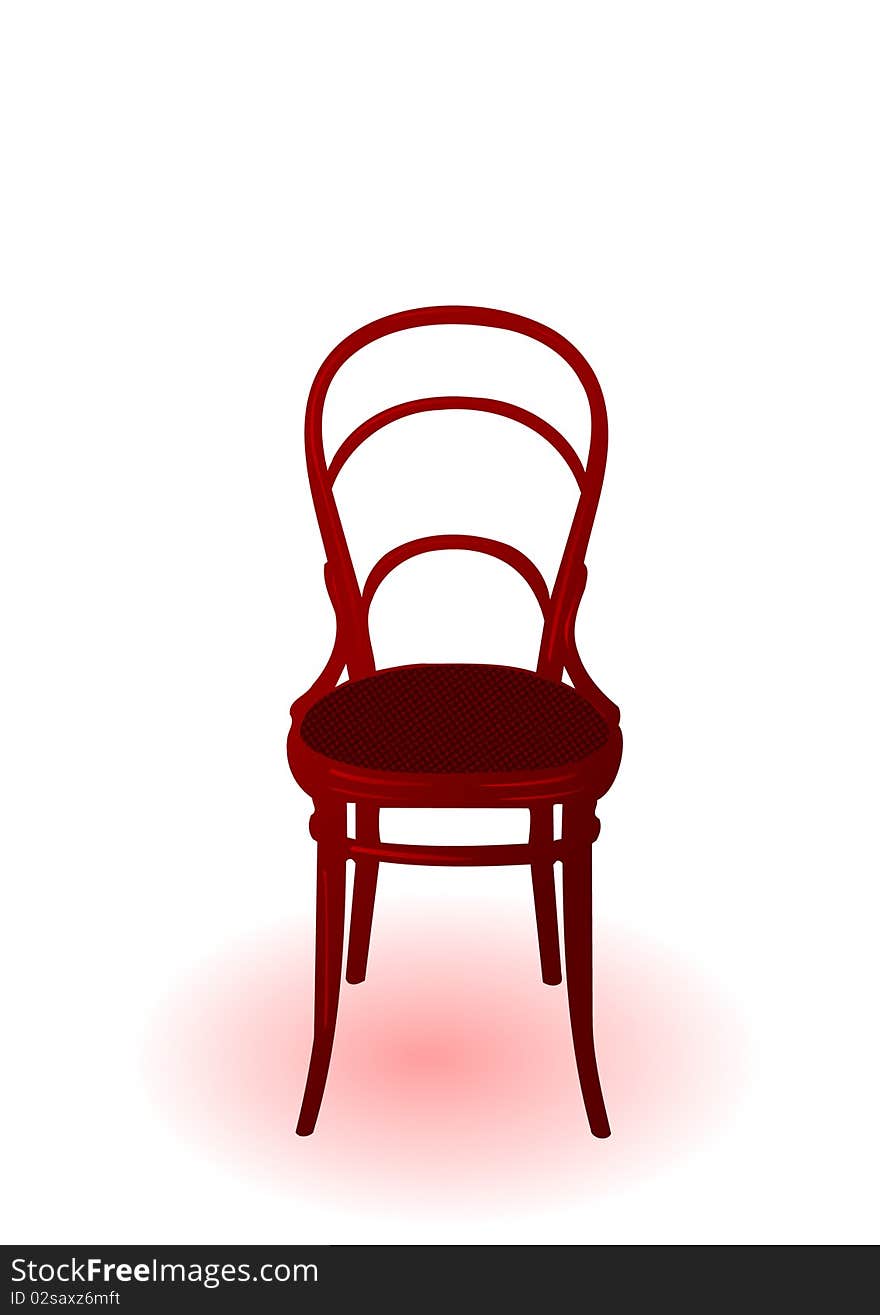 Vector illustration a wooden chair