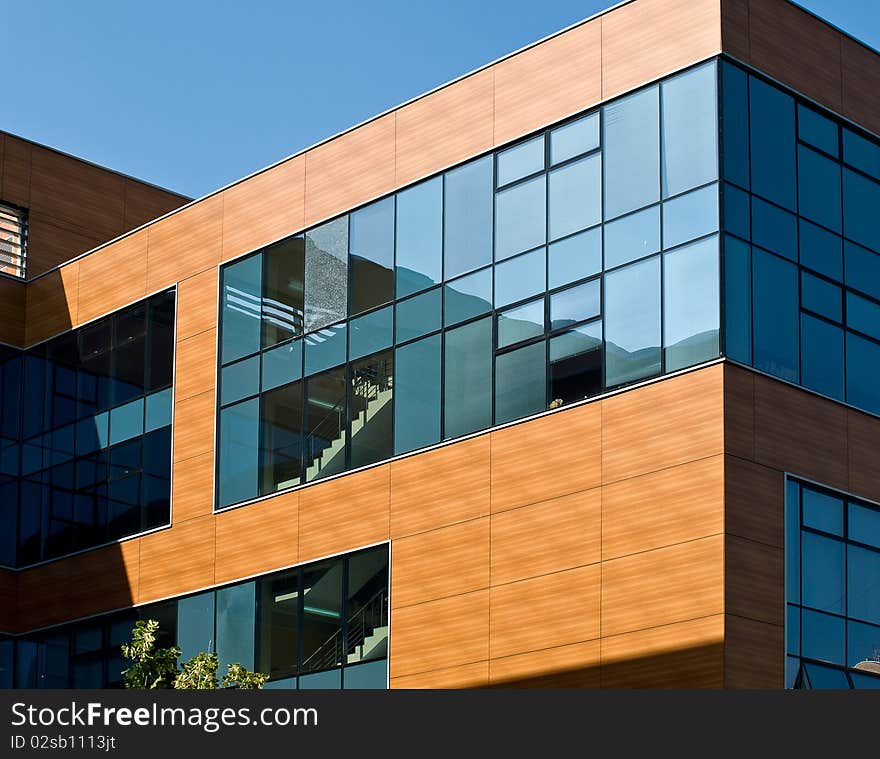 New modern glass building in the center of Moscow