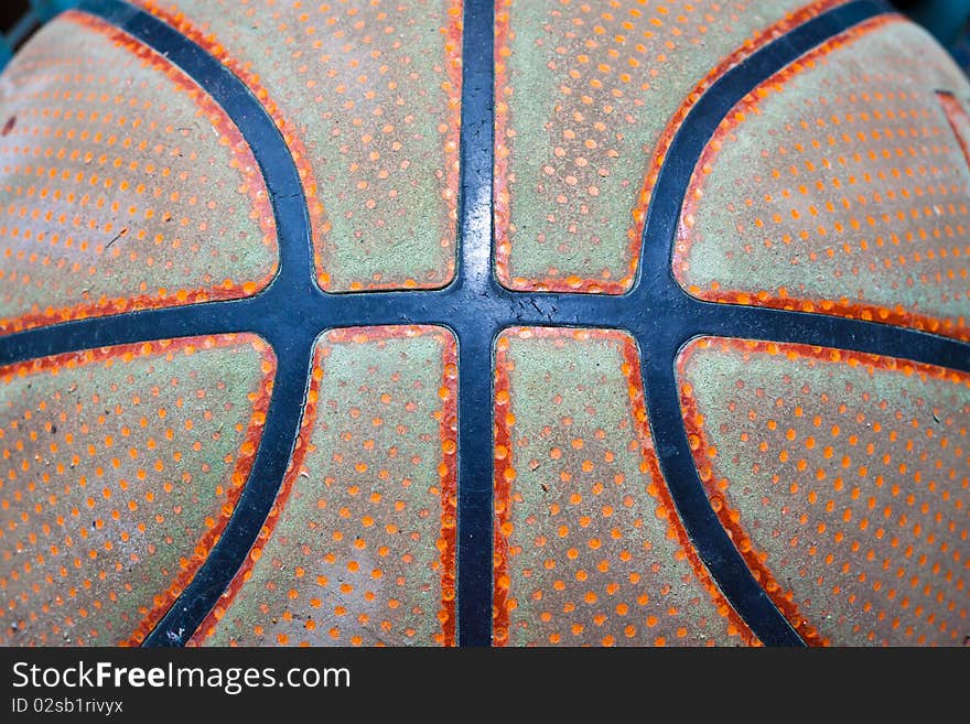 Pattern leather basketball used to much. Pattern leather basketball used to much