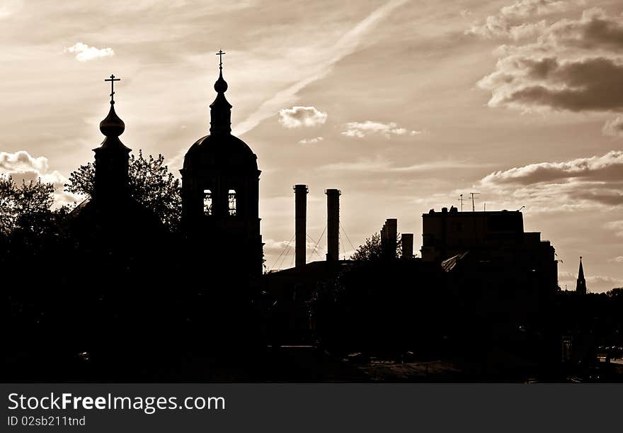 Moscow City Evening View