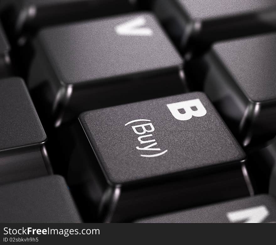 Buy written on a black key - keyboard. Buy written on a black key - keyboard