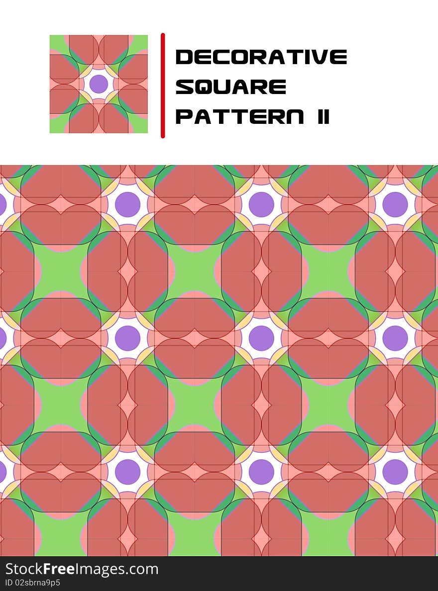 A Seamless Decorative Square Pattern. A Seamless Decorative Square Pattern