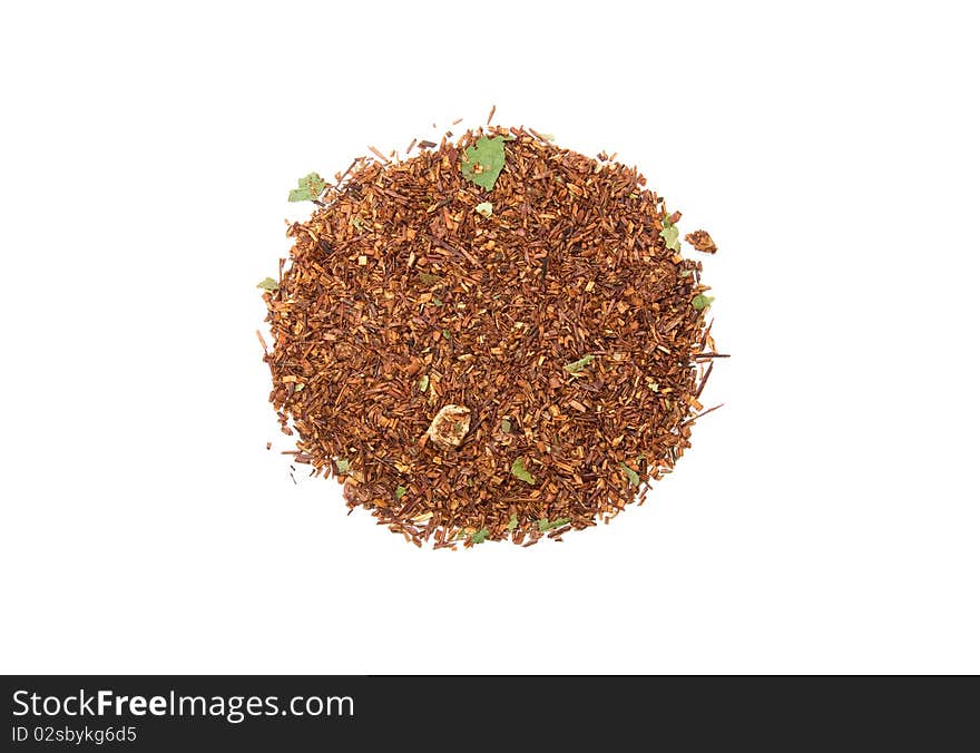 A heap of tea isolated on white