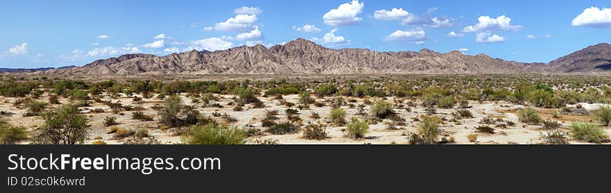 Panorama of the Arizona Chocolate Mountains