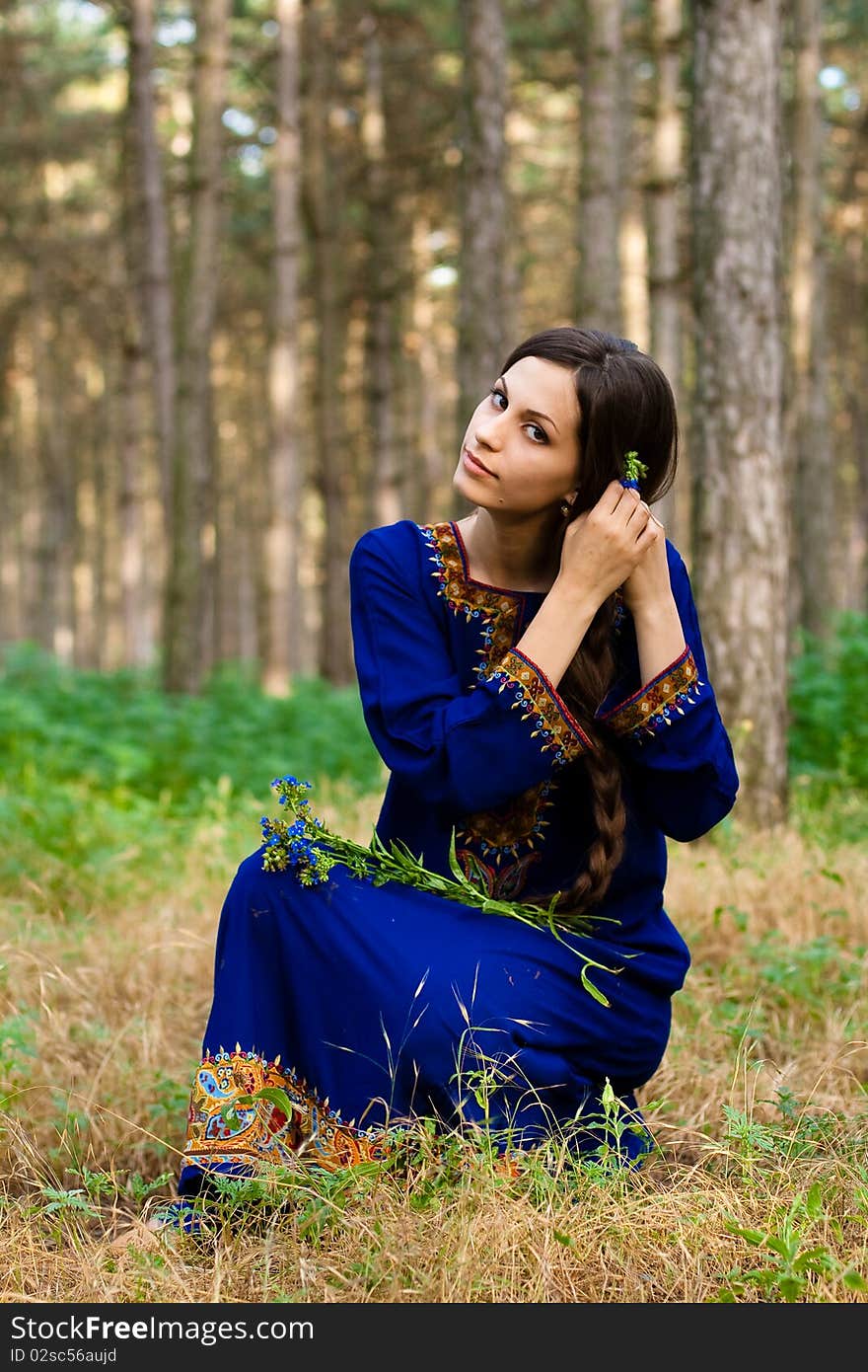 Girl at the forest