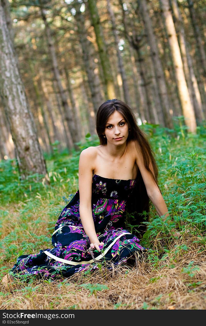 Girl At The Forest