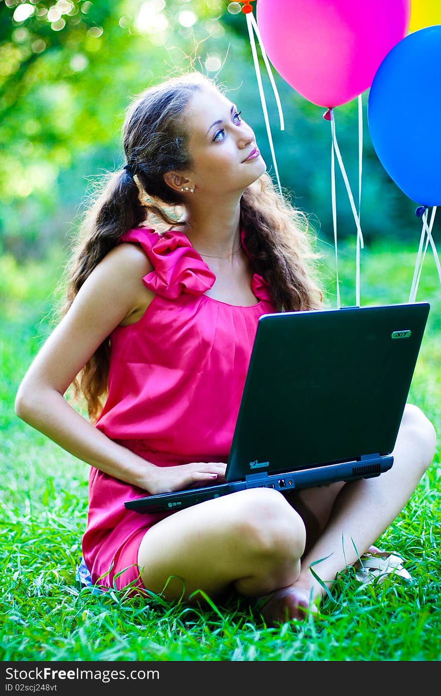 Girl with notebook