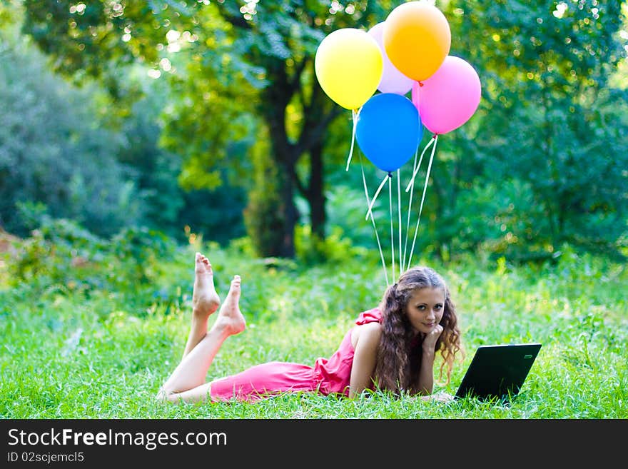 Girl with notebook