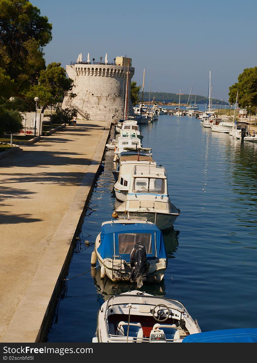 Picture of harbor in Trogir - Croatia