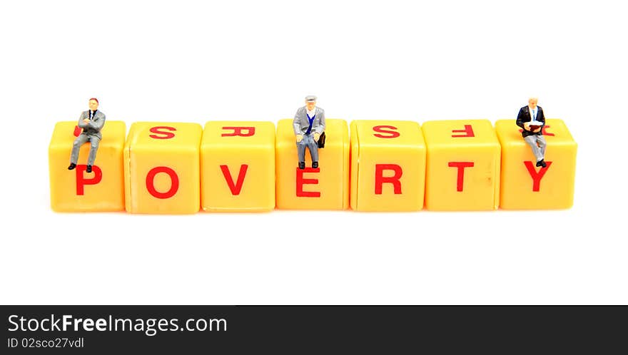 Concept image of poverty on white background. Concept image of poverty on white background.