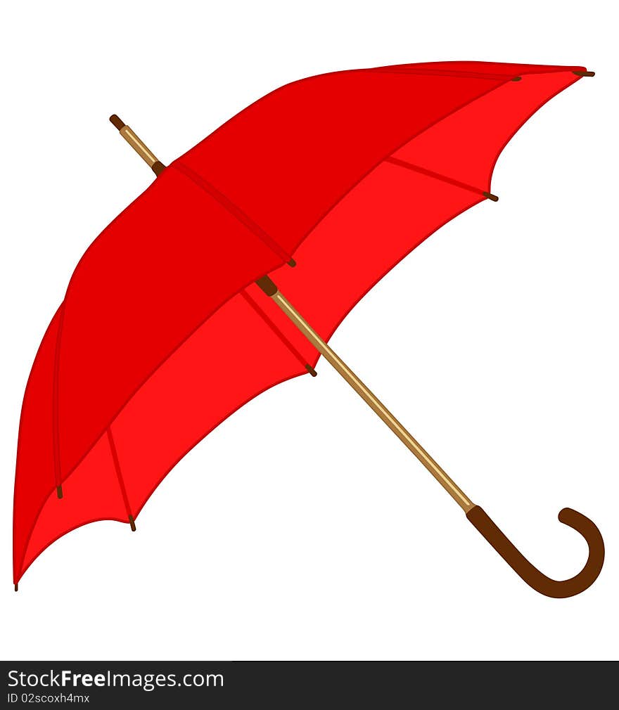 Red classic umbrella