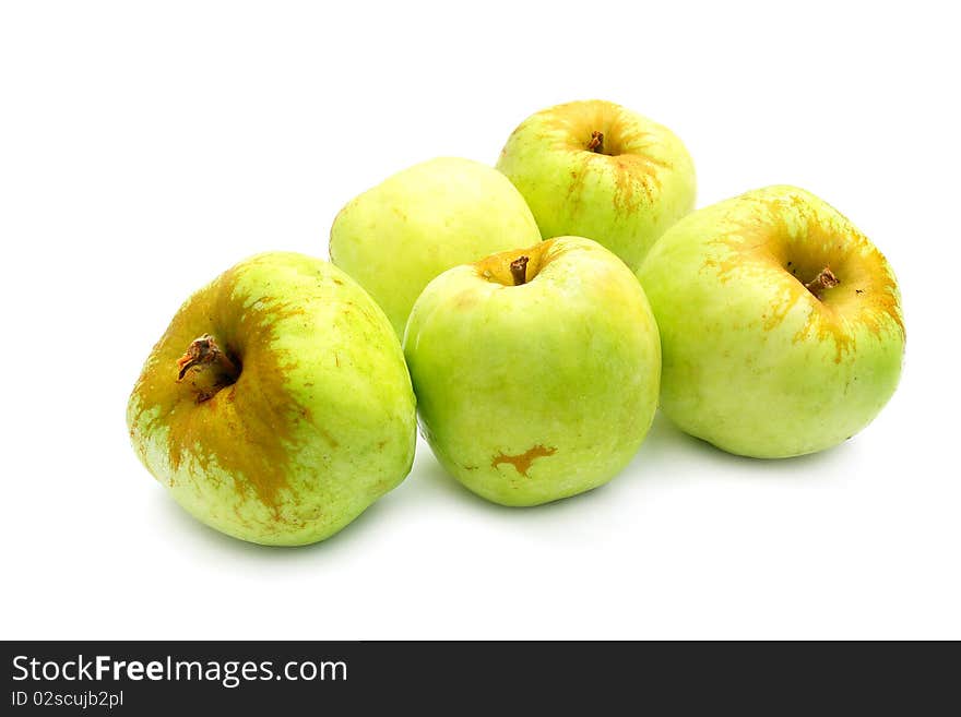 A green apples isolated on a white background