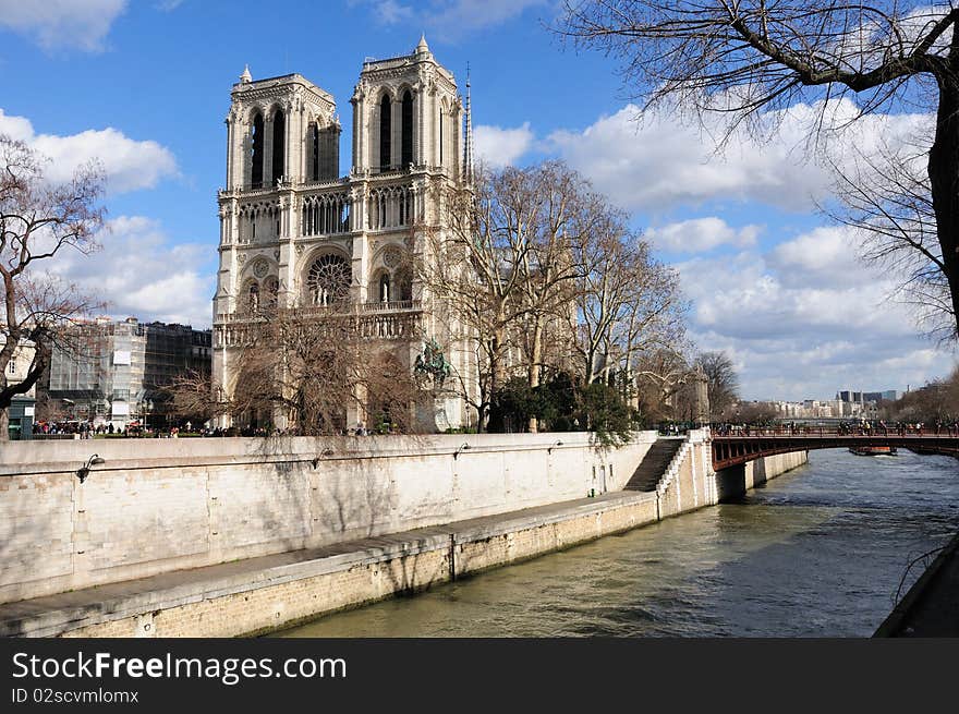 Notre Dame and the Seine River