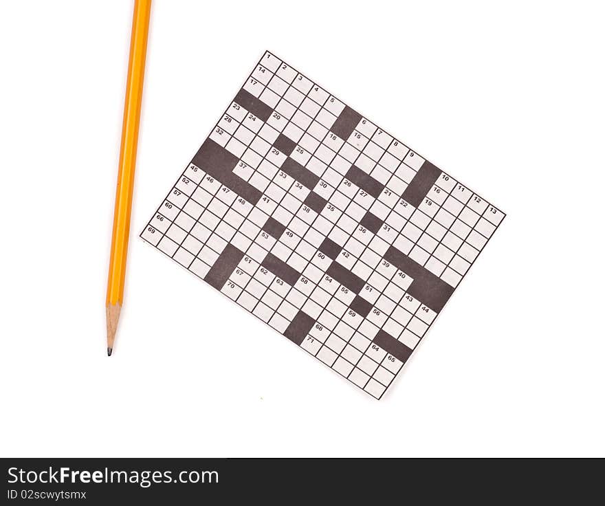 Crossword Puzzle and Pencil