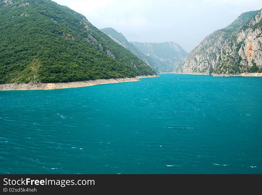 Canyon of Lake Pivsko in Montenegro. Canyon of Lake Pivsko in Montenegro