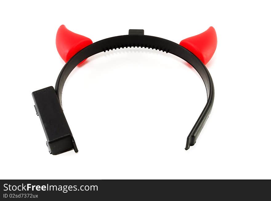 The bandlet for a head with horns is isolated on a white background