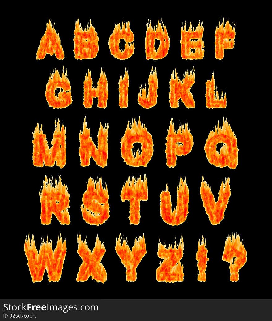 Burning Alphabet