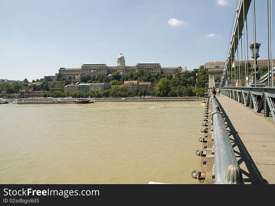 Chain Bridge in Budapest, Hungary. Chain Bridge in Budapest, Hungary