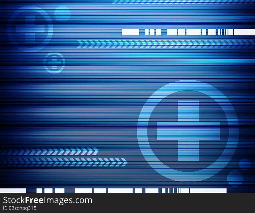 Blue dynamic background with modern shapes, lines and arrows. Blue dynamic background with modern shapes, lines and arrows