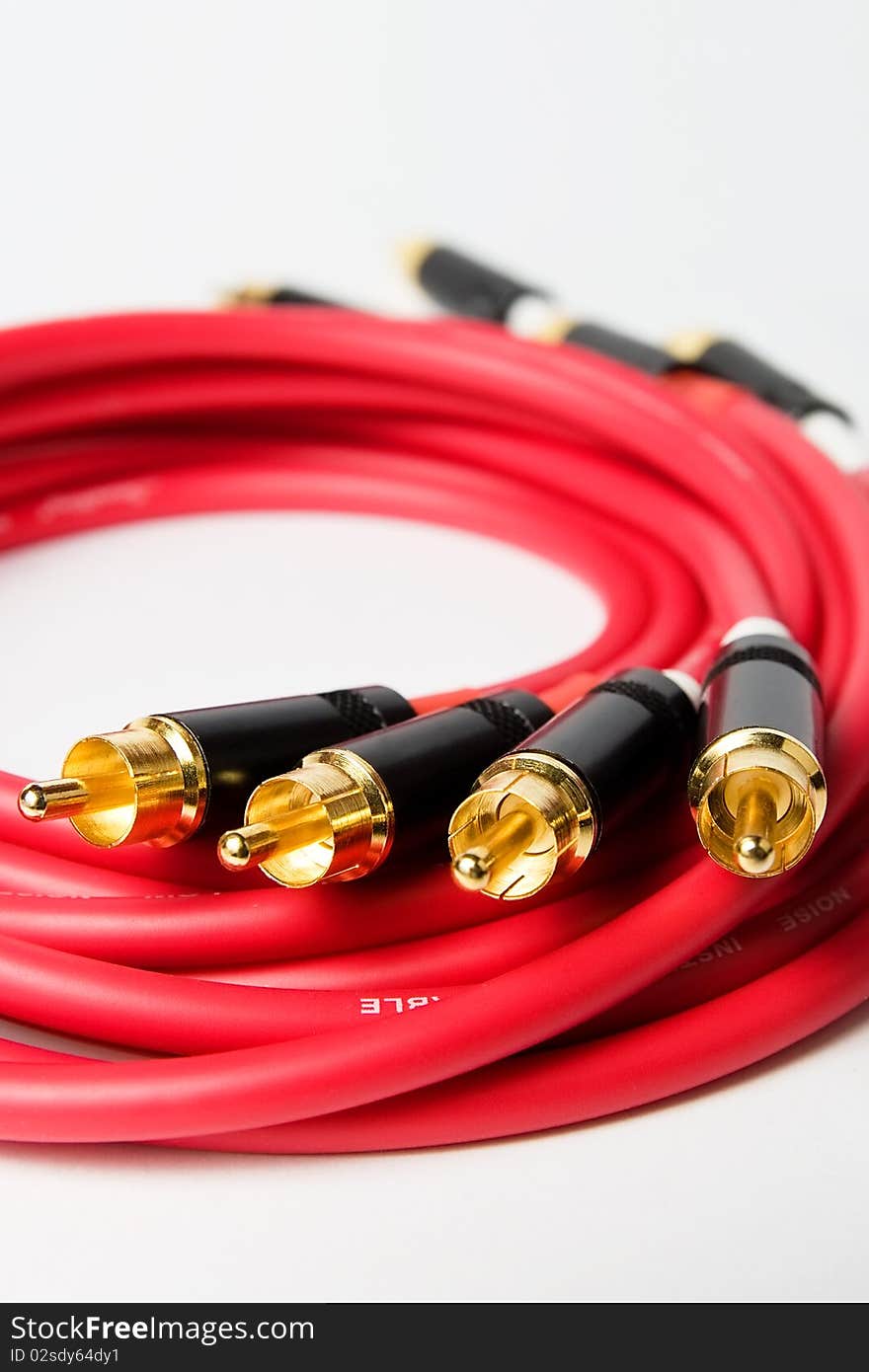 Red Stereo RCA Audio Cables