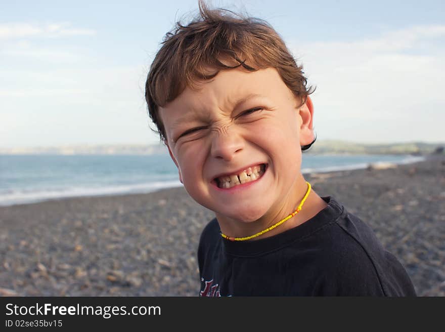 Grimace On The Beach