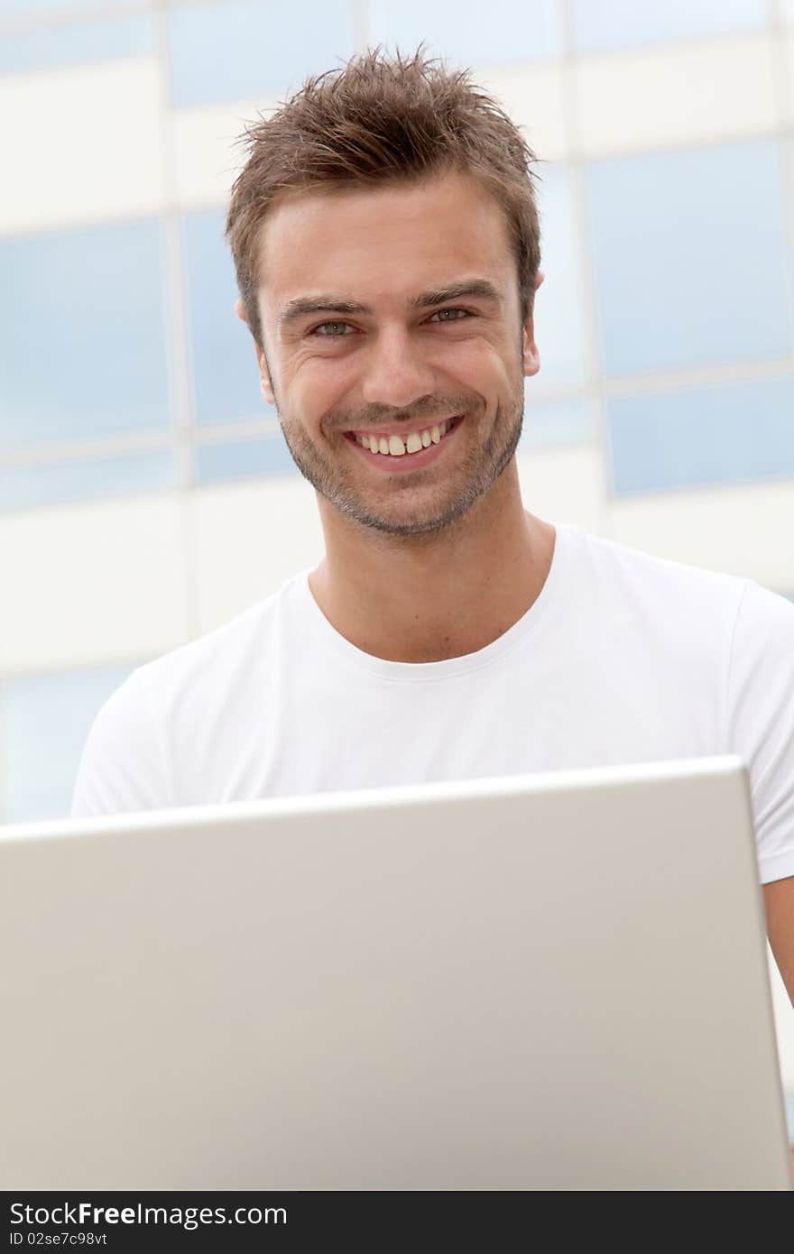 Portrait of smiling man