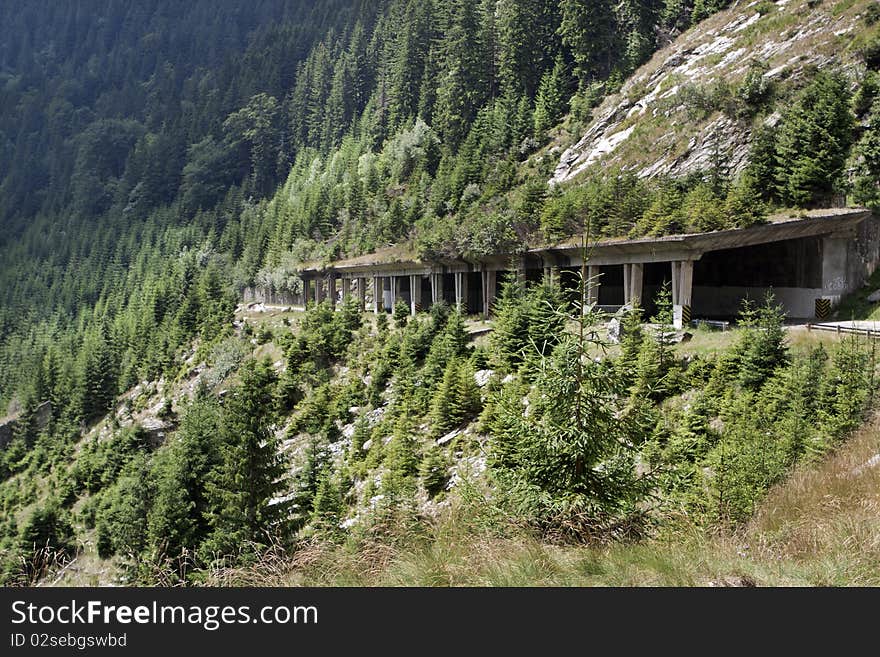 Tunnels on fagaras mountains