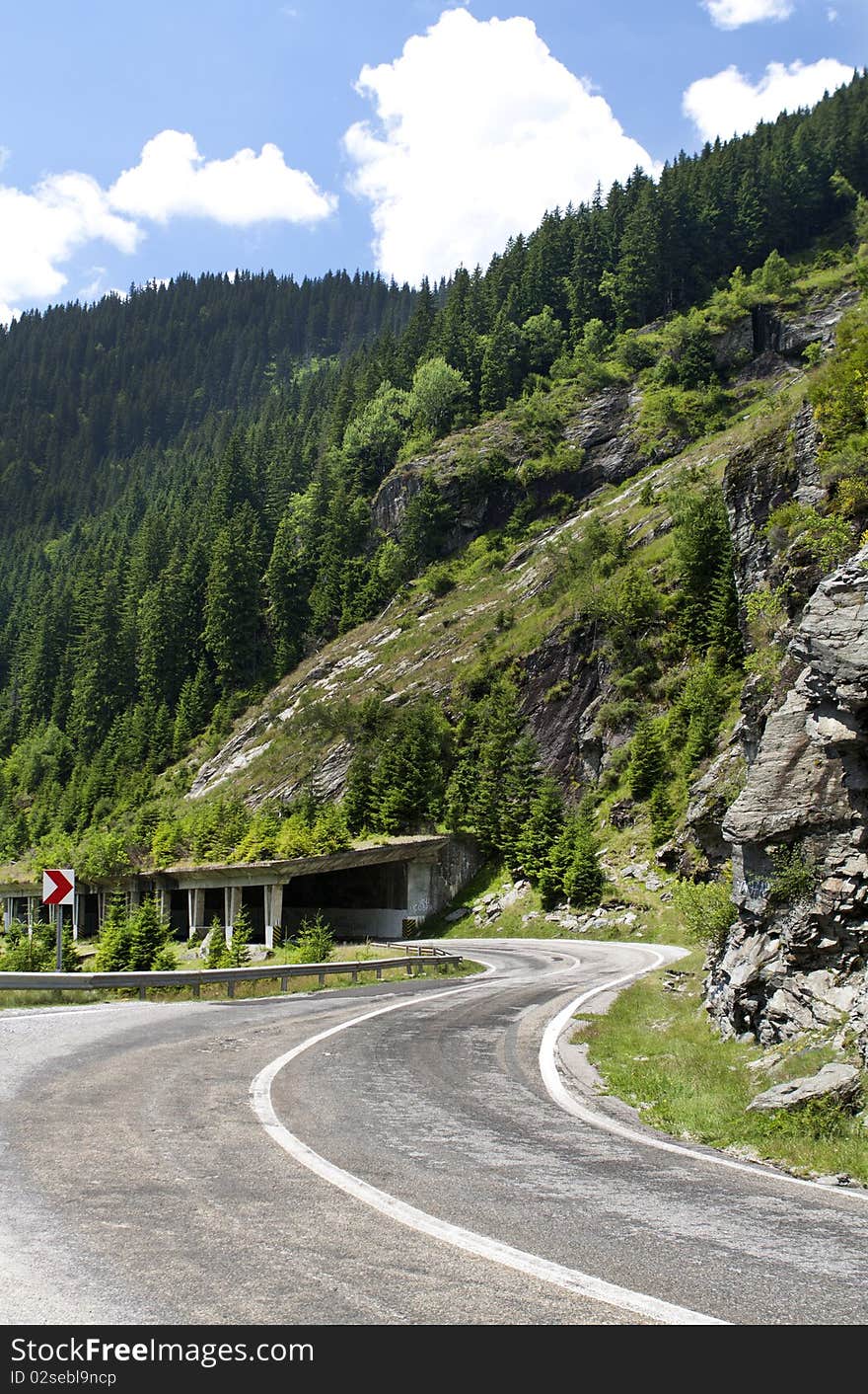 Tunnels on fagaras mountains