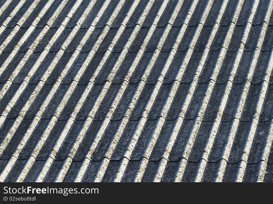 Detail of a House Roof Tiles, Thailand