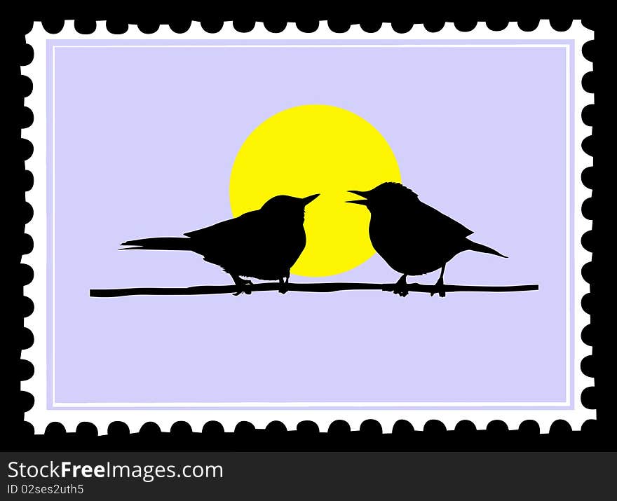 Vector postage stamps