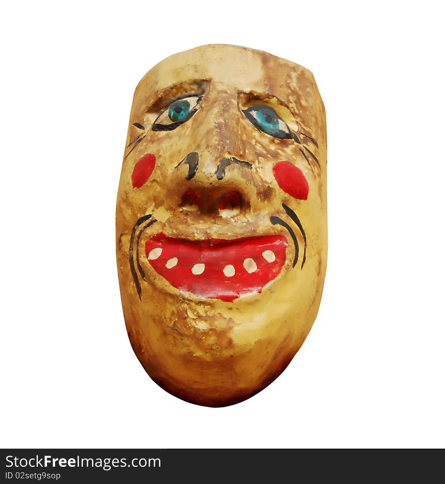 Hand made wooden mask from traditional culture. Hand made wooden mask from traditional culture.