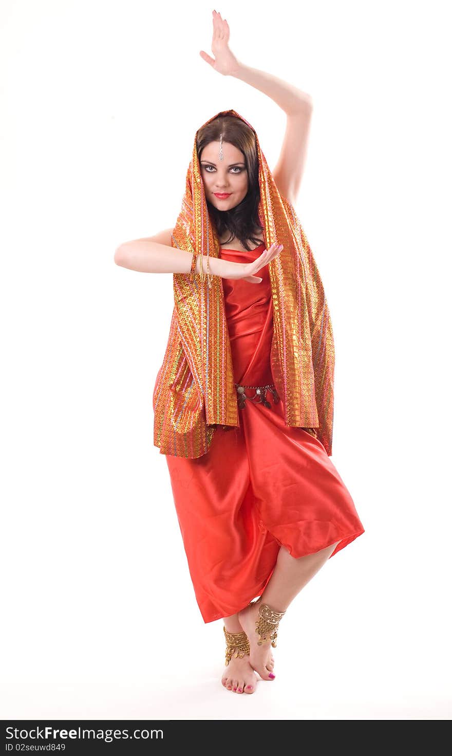 Portrait of indian woman in studio