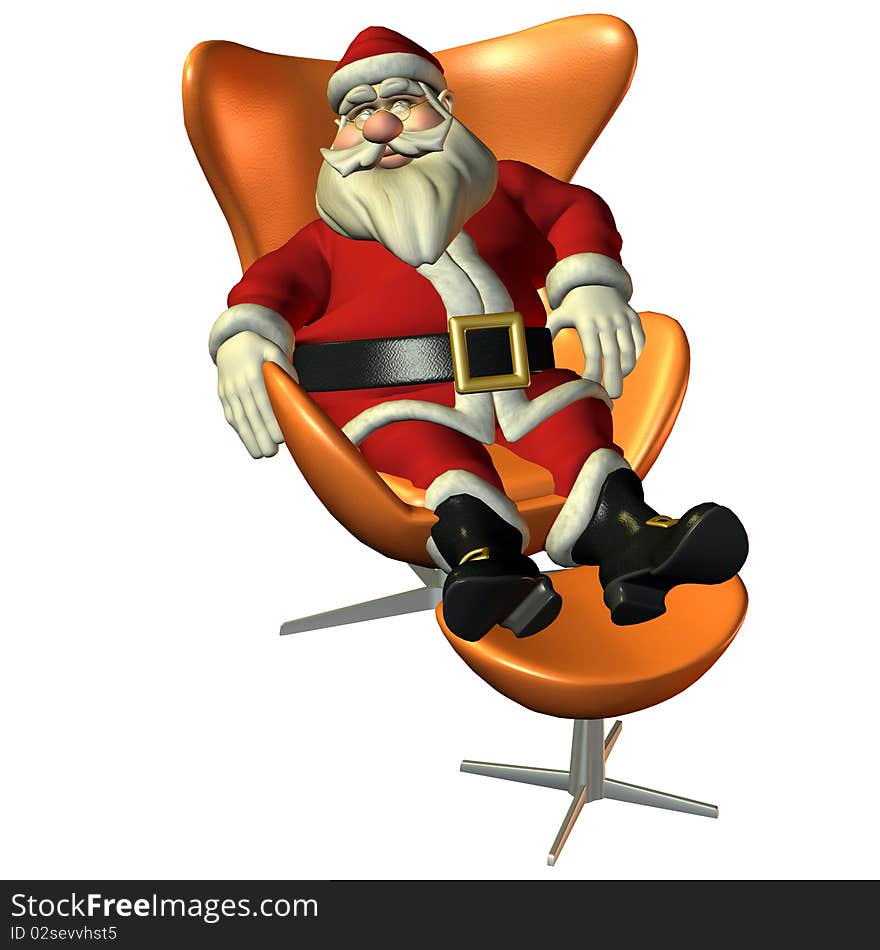 Santa Claus in sitting pose