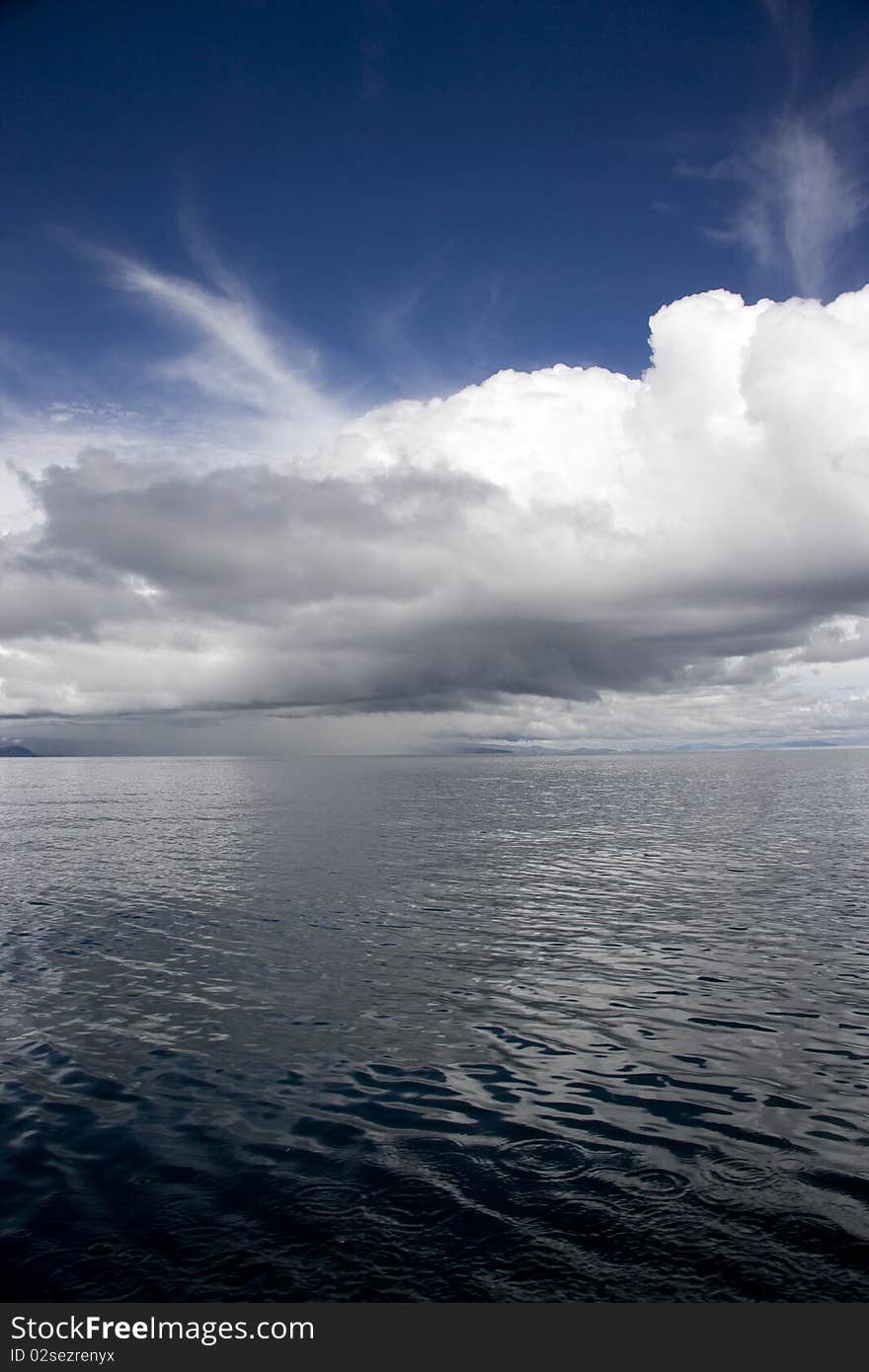 View of Titicaca Lake, at the border of Peru and Bolivia, South America.