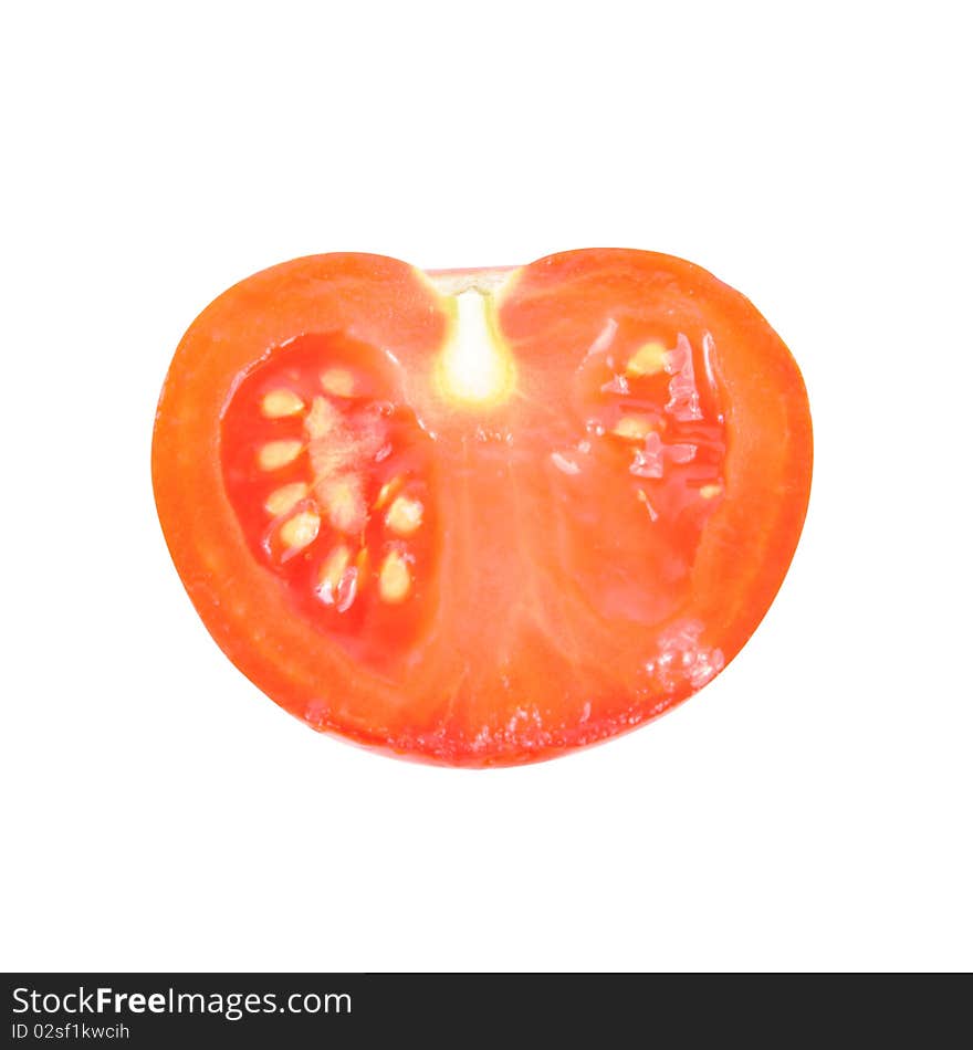 Tomato on white