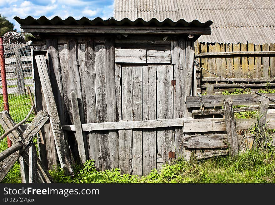 Vintage rusty shed in the countryside. Vintage rusty shed in the countryside