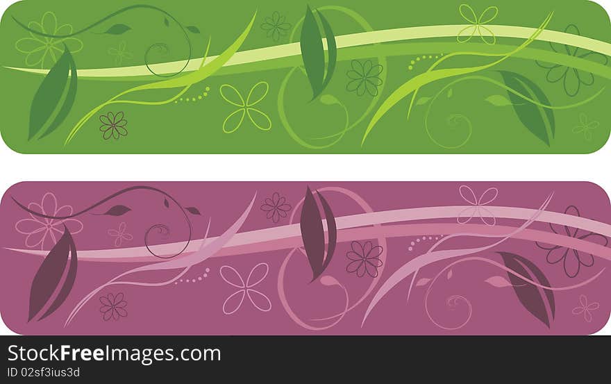 Two Patterns For Decorative Floral Borders