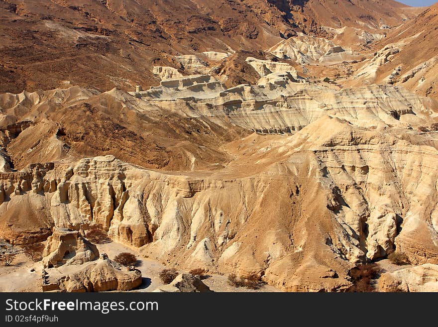 View of Negev desert in the south Israel