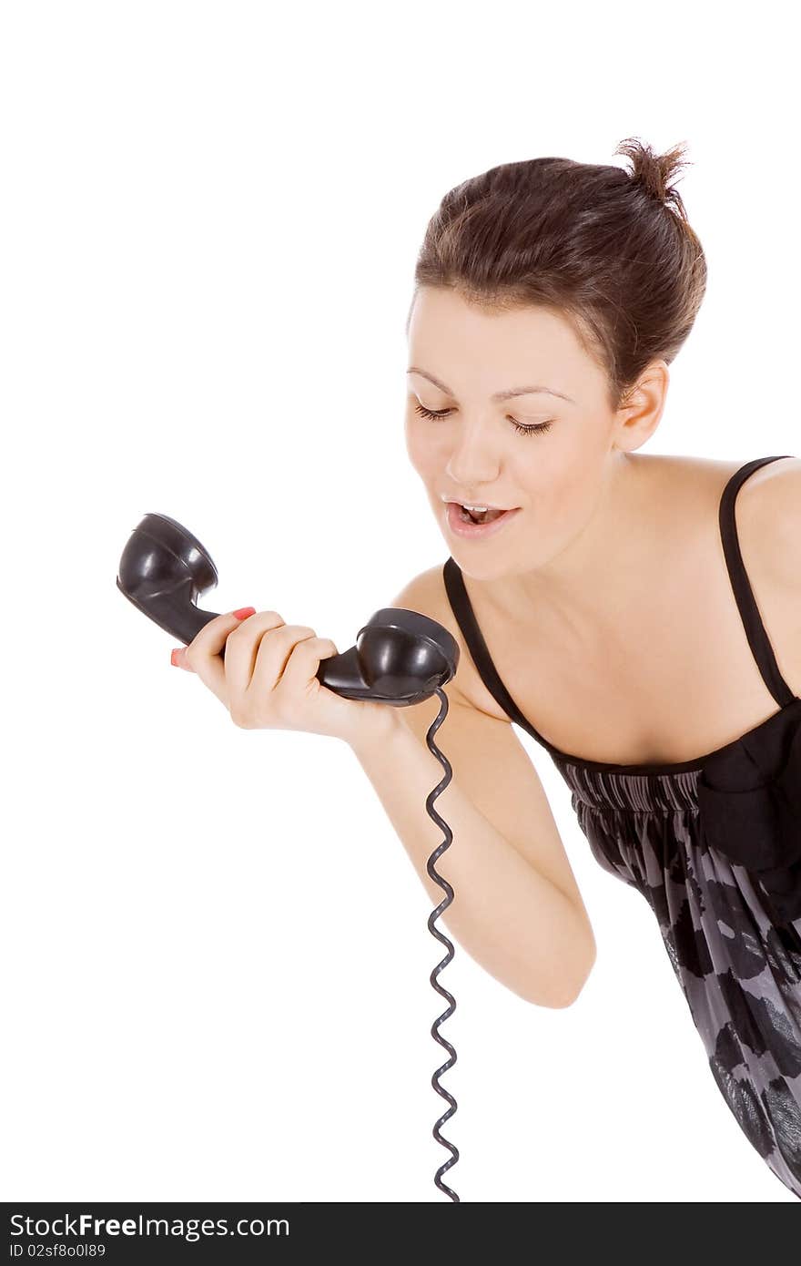 Girl calling at the phone