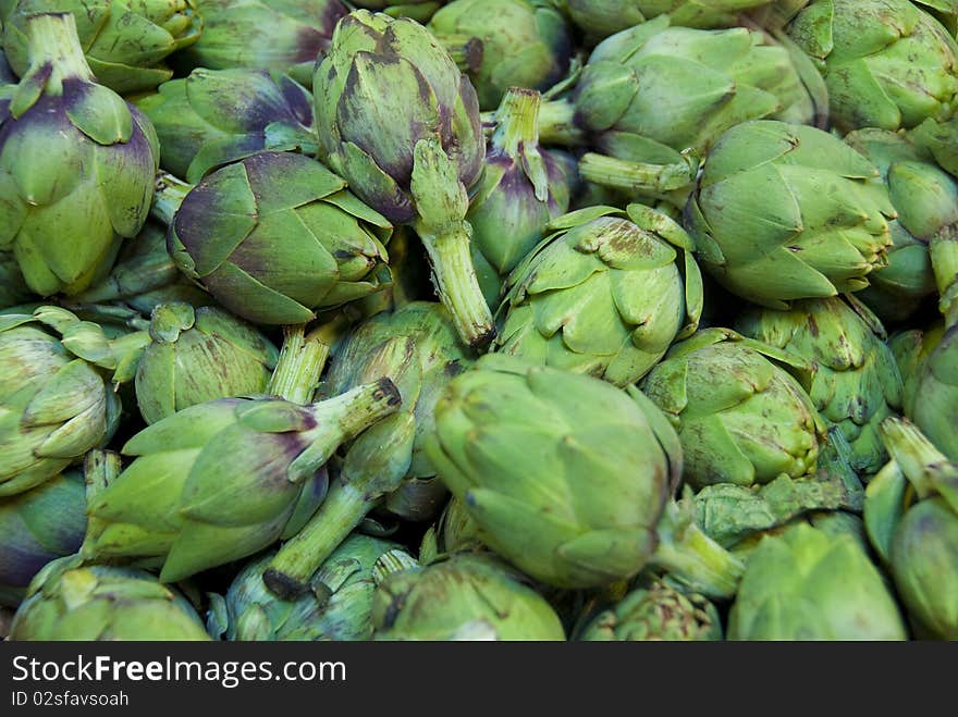 Artichokes in season at framer's market