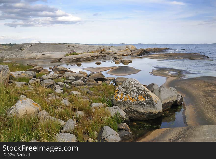 Summer sea shore in southern Sweden. Summer sea shore in southern Sweden