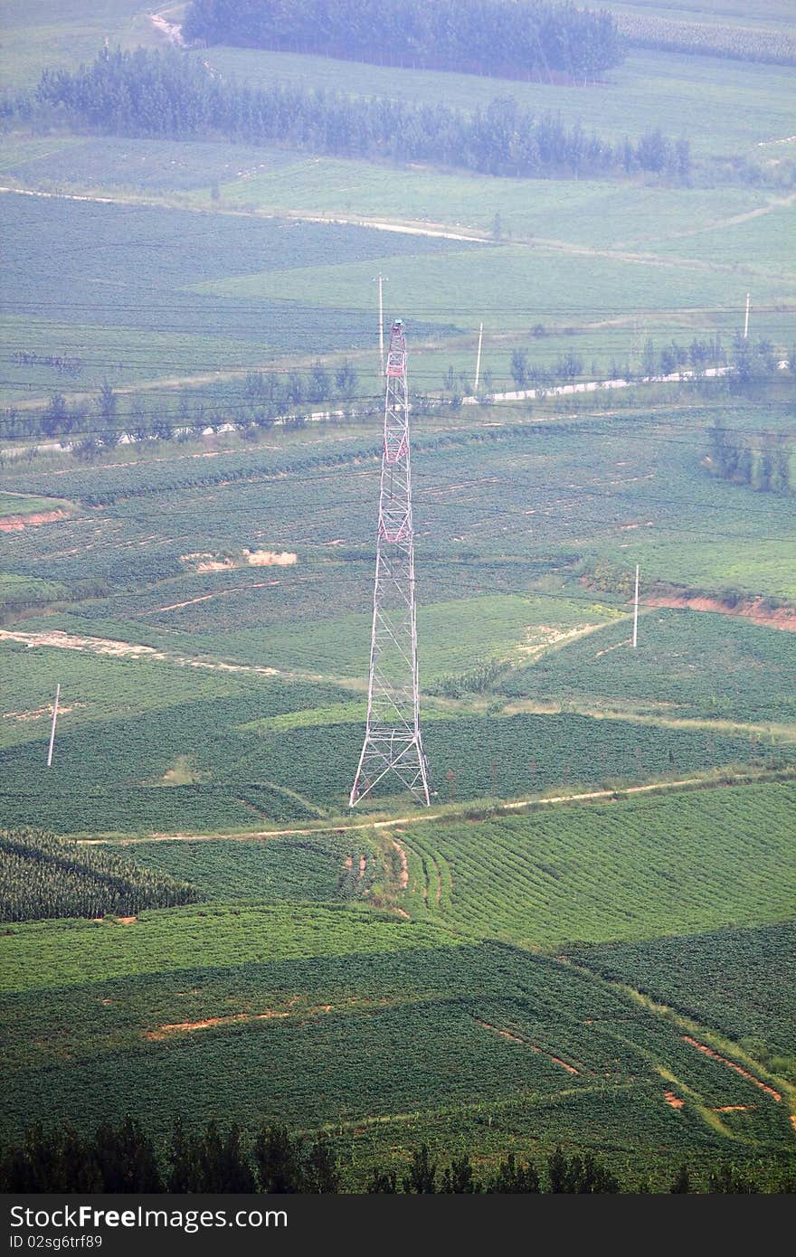 Aerial View Of Fields