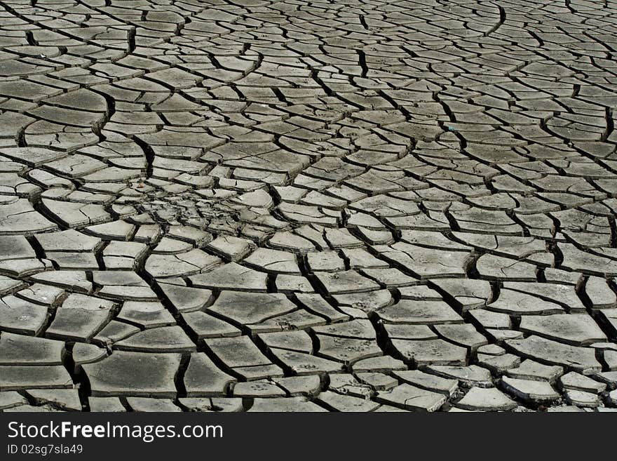 Dry Cracks On Soil