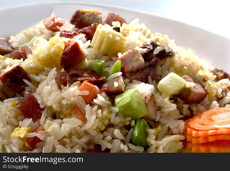 Fired rice vegetable