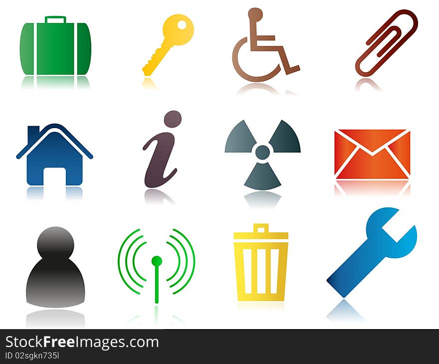 Set of business related vector icons