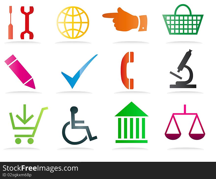 Set of business related vector icons