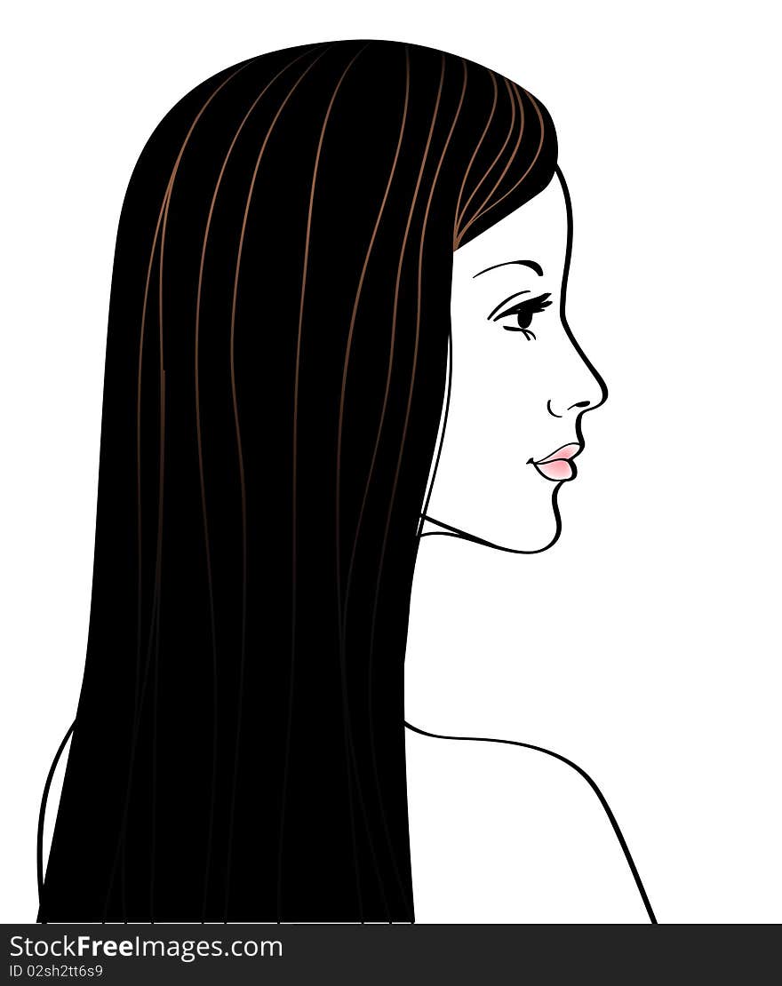 Beautiful girl vector illustration