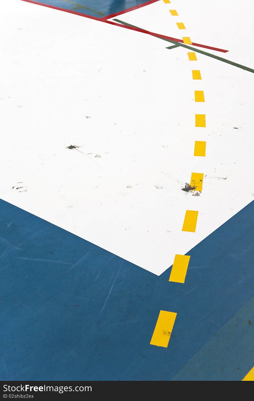 Basketball field on a playground. Basketball field on a playground