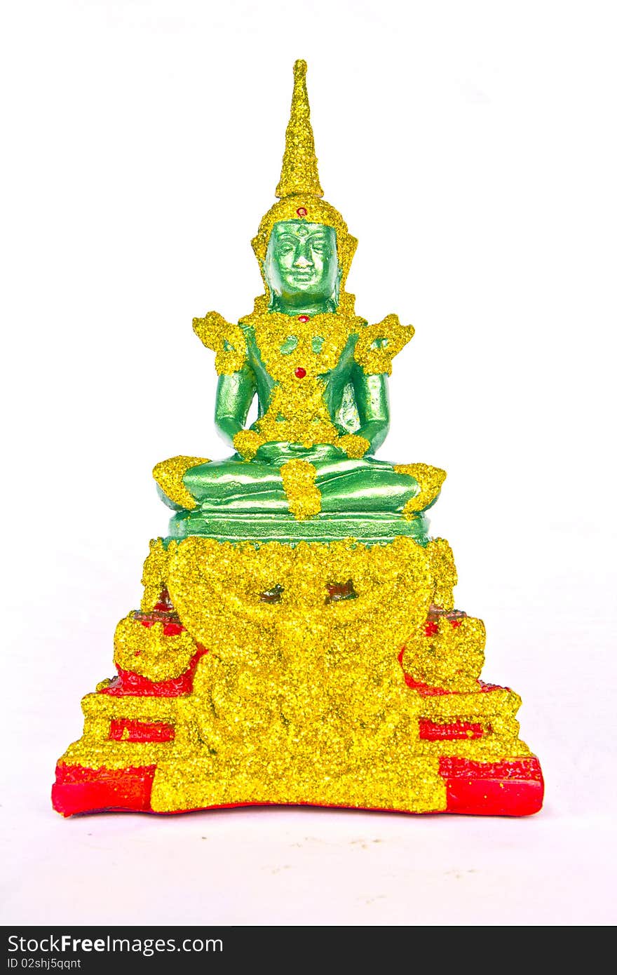 Emerald Buddha , on white background ,. Emerald Buddha , on white background ,