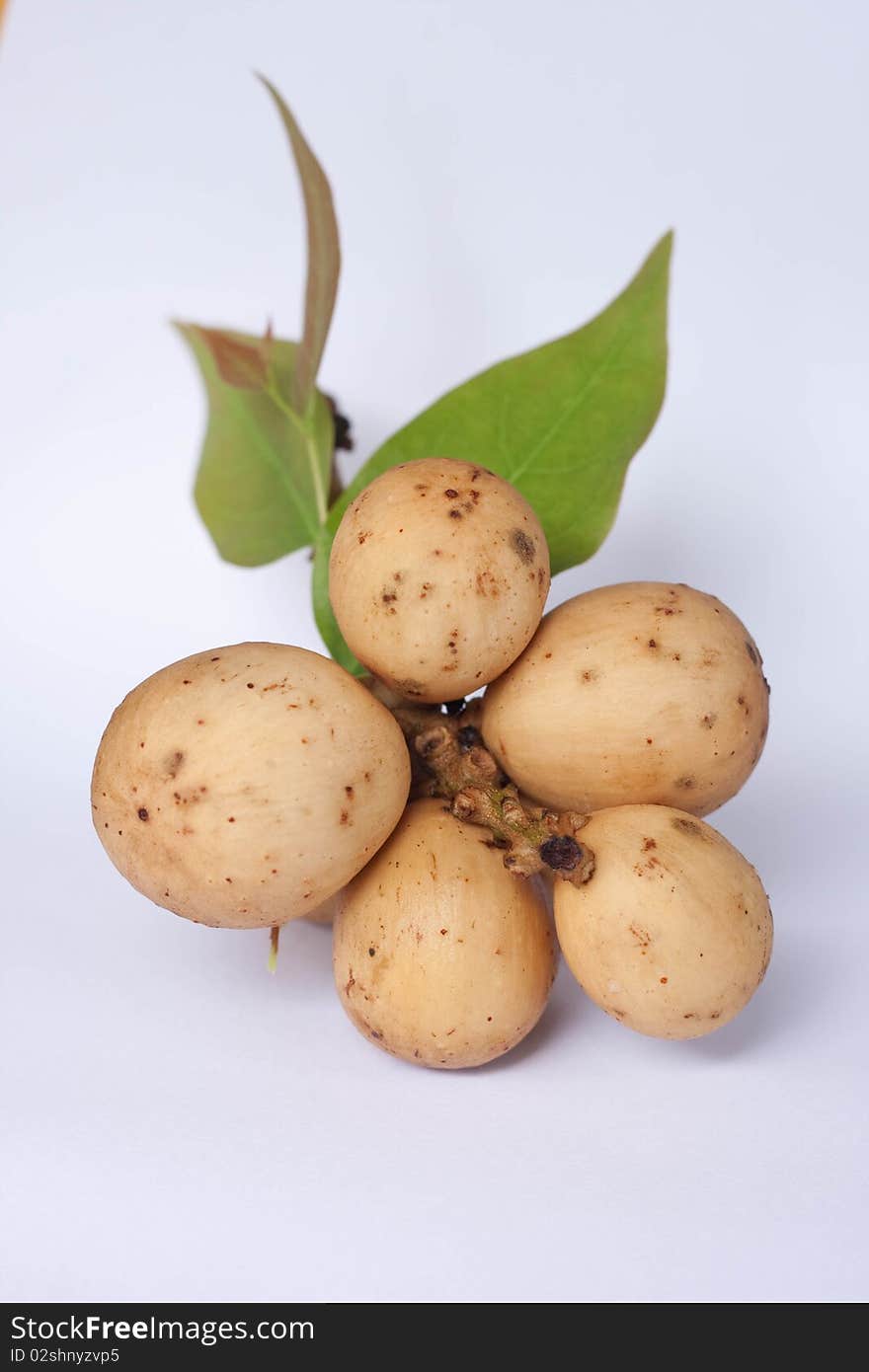 Thai fruit on the white background